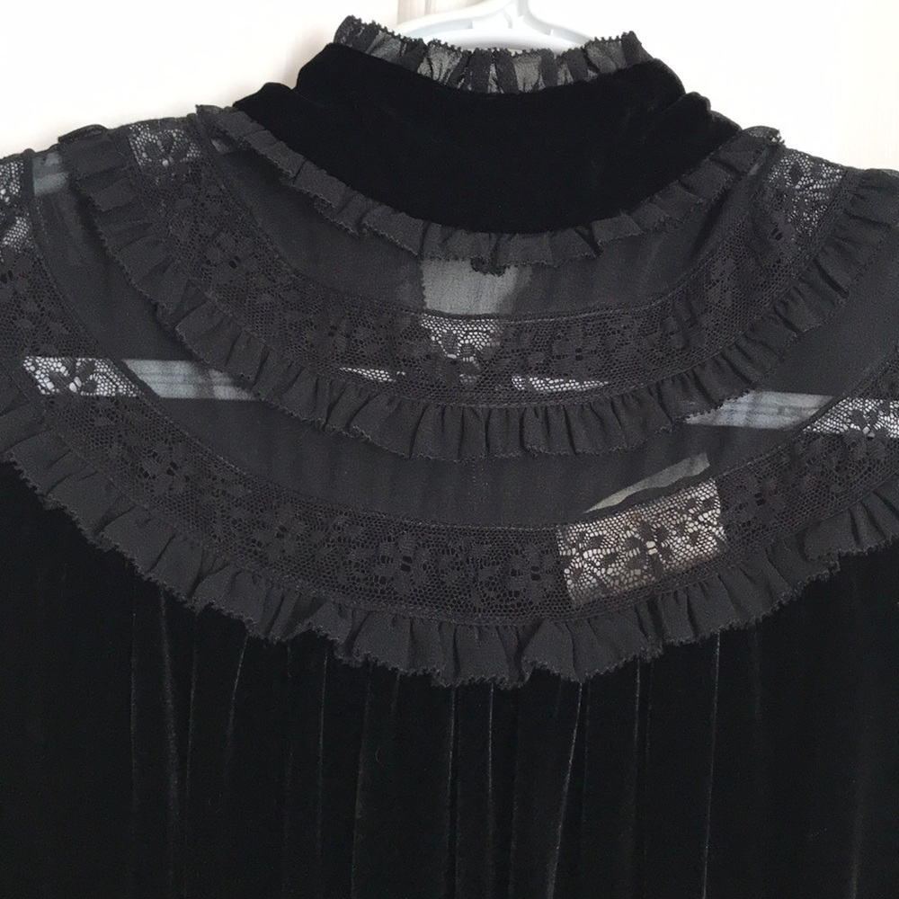 New Kate Spade Sleeveless Velvet Lace-Trim Dress - Picture 8 of 8